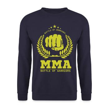 MMA - Unisex Sweatshirt - navy - Front - Alina (178cm) & Michal (187cm)