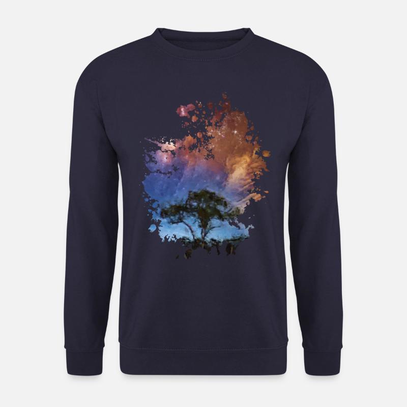 Baum bei Nacht - Unisex Pullover - Navy