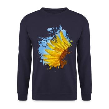Sonnenblume - Unisex Pullover - Navy - Vorne - Alina (178cm) & Michal (187cm)