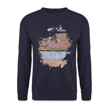 Holz - Unisex Pullover - Navy - Vorne - Alina (178cm) & Michal (187cm)
