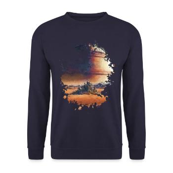 Planet - Unisex Pullover - Navy - Vorne - Alina (178cm) & Michal (187cm)