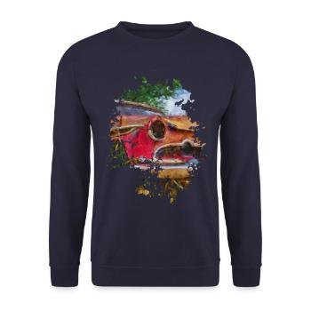 Oldtimer - Unisex Pullover - Navy - Vorne - Alina (178cm) & Michal (187cm)