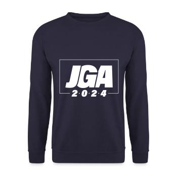 Bachelor Party 2024 Bachelor Party Party Team - Unisex Sweatshirt - navy - Front - Alina (178cm) & Michal (187cm)
