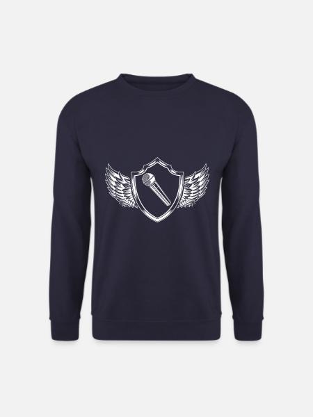 Mikrofon Wappen - Unisex Pullover - Navy