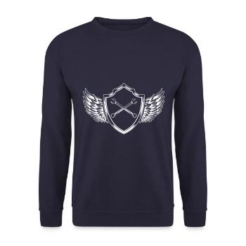 Clé à outils pour armoiries - Sweat-shirt Unisexe - marine - Devant - Alina (178cm) & Michal (187cm)