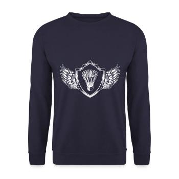 Armoiries du badminton Sport - Sweat-shirt Unisexe - marine - Devant - Alina (178cm) & Michal (187cm)
