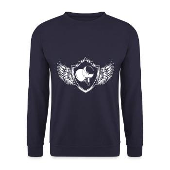 Tennis de table, ping-pong, blason - Sweat-shirt Unisexe - marine - Devant - Alina (178cm) & Michal (187cm)