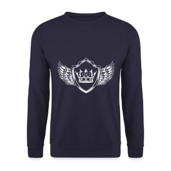 Crown Royal Shield - Unisex Sweatshirt - navy - Front - Alina (178cm) & Michal (187cm)