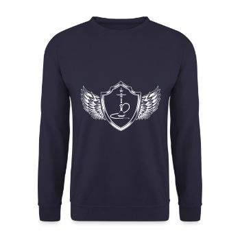 Bong Smoking Pipe Crest - Unisex Sweatshirt - navy - Front - Alina (178cm) & Michal (187cm)