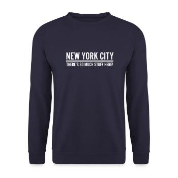 New York City. NYC. The Big Apple. So much to do. - Unisex Sweatshirt - navy - Front - Alina (178cm) & Michal (187cm)