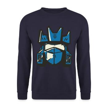 Transformers Soundwave Head Costume - Unisex Sweatshirt - navy - Front - Alina (178cm) & Michal (187cm)