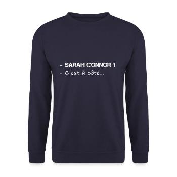 Sarah Connor c'est à cote cite peur - Sweat-shirt Unisexe - marine - Devant - Alina (178cm) & Michal (187cm)