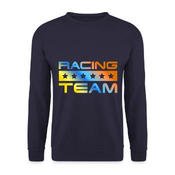 Racing Crew Colorful - Unisex Sweatshirt - navy - Front - Alina (178cm) & Michal (187cm)