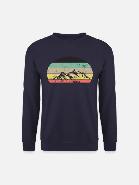 Mountains Retro Colors - Unisex Sweatshirt - navy