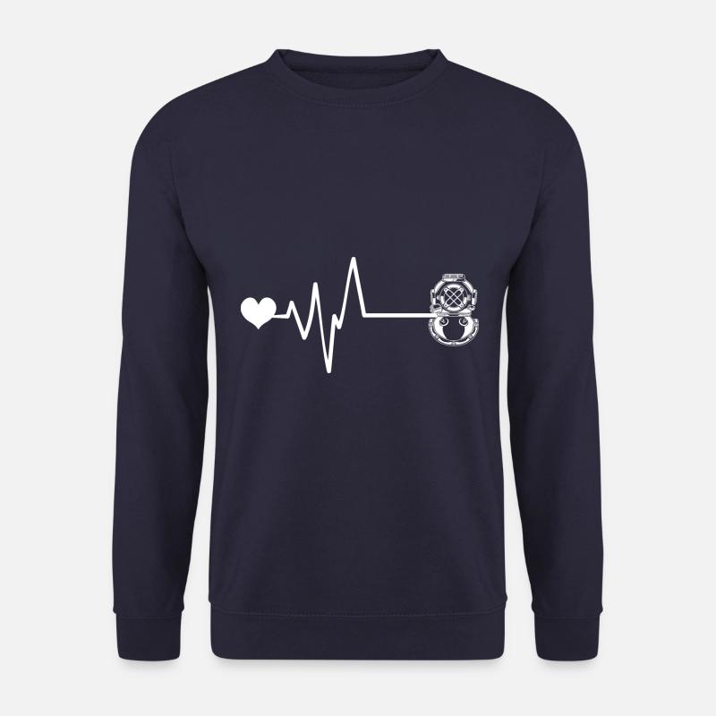 Apnoe Tauchen Puls Herz - Unisex Pullover - Navy
