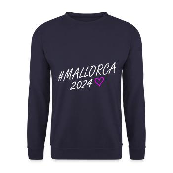 Mallorca 2024 Herz Reise - Unisex Pullover - Navy - Vorne - Alina (178cm) & Michal (187cm)