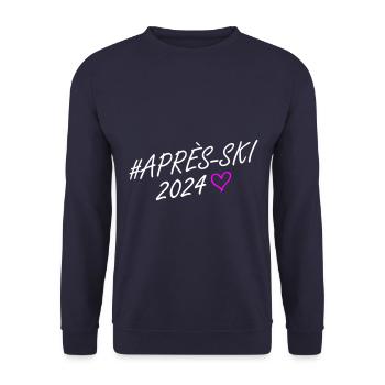 Après Ski 2024 Heart Trip - Unisex Sweatshirt - navy - Front - Alina (178cm) & Michal (187cm)