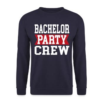 Bachelor Party Crew - Unisex Pullover - Navy - Vorne - Alina (178cm) & Michal (187cm)