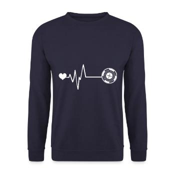 Roulette Pulse Heart - Unisex Sweatshirt - navy - Front - Alina (178cm) & Michal (187cm)