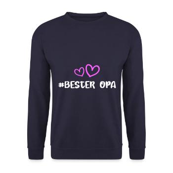 Meilleur amour de cœur de grand-père - Sweat-shirt Unisexe - marine - Devant - Alina (178cm) & Michal (187cm)