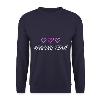 Racing Team herzchen - Unisex Pullover - Navy - Vorne - Alina (178cm) & Michal (187cm)