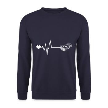 Money Heartbeat - Unisex Sweatshirt - navy - Front - Alina (178cm) & Michal (187cm)