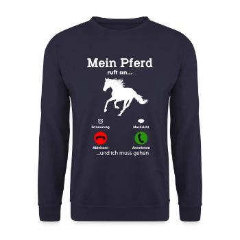 Mon cheval appelle - Sweat-shirt Unisexe - marine - Devant - Alina (178cm) & Michal (187cm)