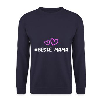 Meilleur amour de cœur de maman - Sweat-shirt Unisexe - marine - Devant - Alina (178cm) & Michal (187cm)