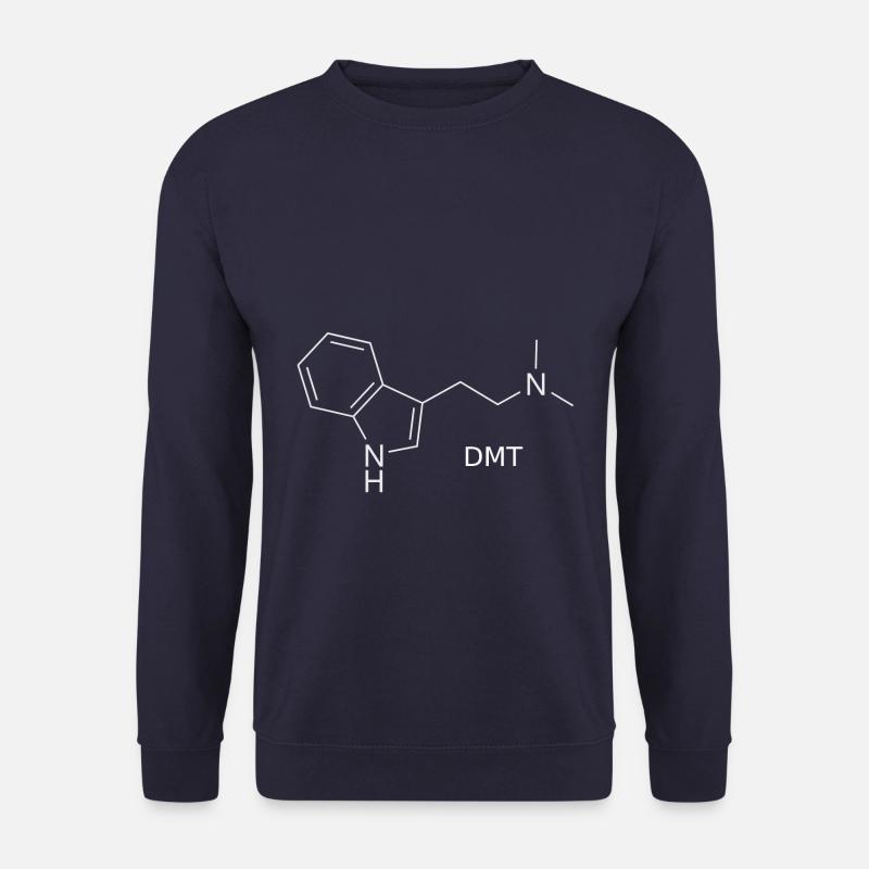 Molécule DMT - blanche avec nom - Sweat-shirt Unisexe - marine