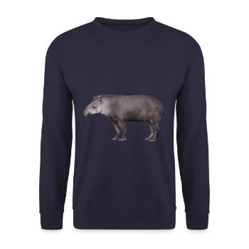 The tapir, pig or elephant? - Unisex Sweatshirt - navy - Front - Alina (178cm) & Michal (187cm)