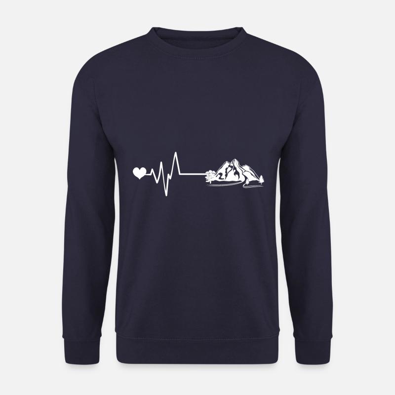 Mountains Heartbeat Mountains - Sweat-shirt Unisexe - marine