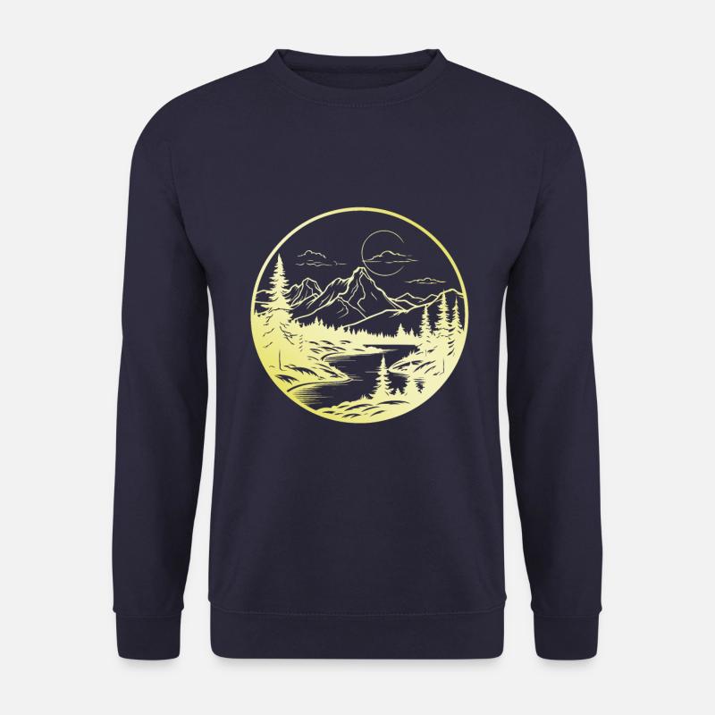 Mountains Gold - Unisex Sweatshirt - navy