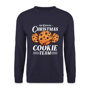 Christmas Baking Cookies Team Christmas - Unisex Sweatshirt - navy - Front - Alina (178cm) & Michal (187cm)