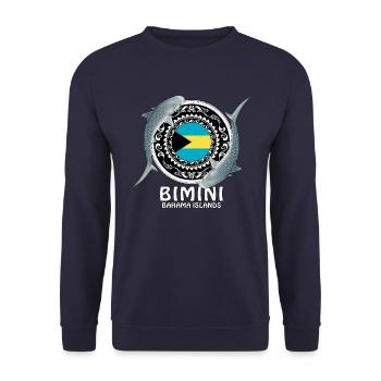 Bimini Bahamas - Unisex Pullover - Navy - Vorne - Alina (178cm) & Michal (187cm)