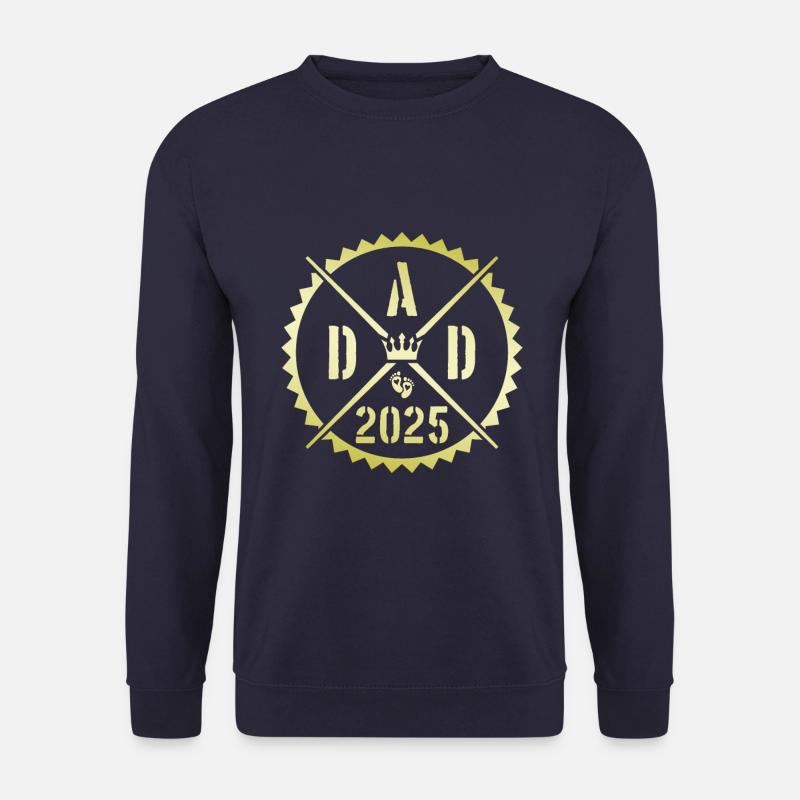 Dad 2025 Vaterschaft Papa Spruch - Unisex Pullover - Navy