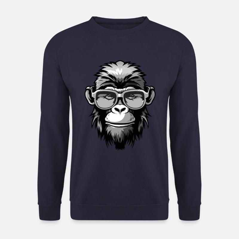 Affe Hipster Cool Party - Unisex Pullover - Navy