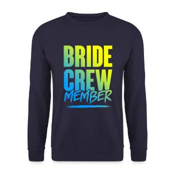 Bride Crew - Unisex Sweatshirt - navy - Front - Alina (178cm) & Michal (187cm)