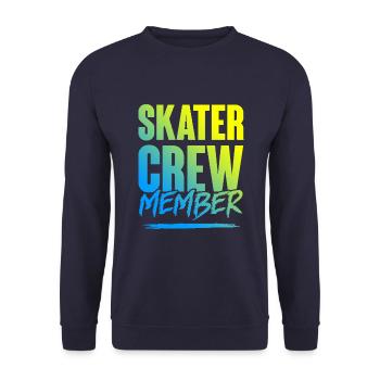 Skater Crew - Unisex Pullover - Navy - Vorne - Alina (178cm) & Michal (187cm)