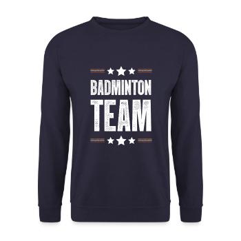 Badminton Team - Unisex Pullover - Navy - Vorne - Alina (178cm) & Michal (187cm)
