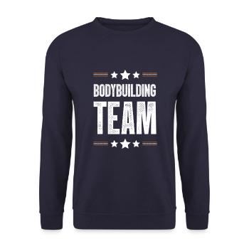 Équipe de musculation - Sweat-shirt Unisexe - marine - Devant - Alina (178cm) & Michal (187cm)