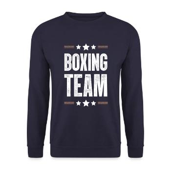 Équipe de boxe - Sweat-shirt Unisexe - marine - Devant - Alina (178cm) & Michal (187cm)