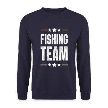 Fishing Team - Unisex Sweatshirt - navy - Front - Alina (178cm) & Michal (187cm)