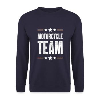 Équipe de motards - Sweat-shirt Unisexe - marine - Devant - Alina (178cm) & Michal (187cm)