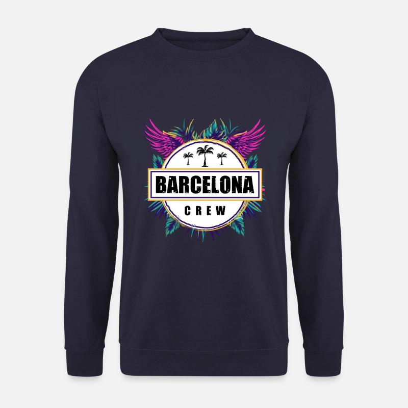 Barcelona Crew Tropical - Unisex Sweatshirt - navy