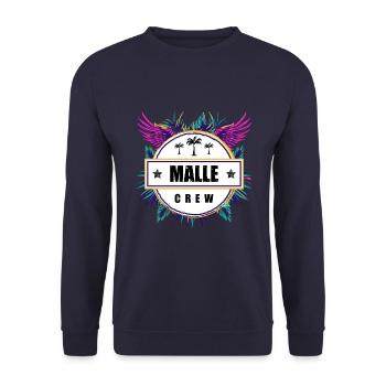 Malle Crew Tropisch - Unisex Pullover - Navy - Vorne - Alina (178cm) & Michal (187cm)