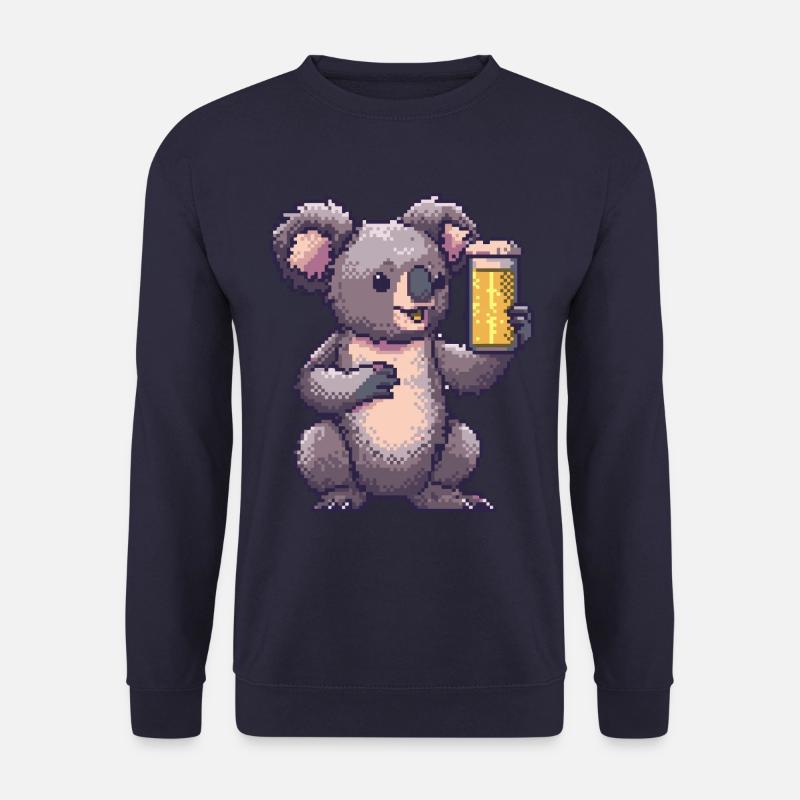 Bière Koala Pixel - Sweat-shirt Unisexe - marine
