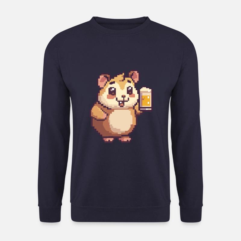 Hamster Pixel Beer - Unisex Sweatshirt - navy