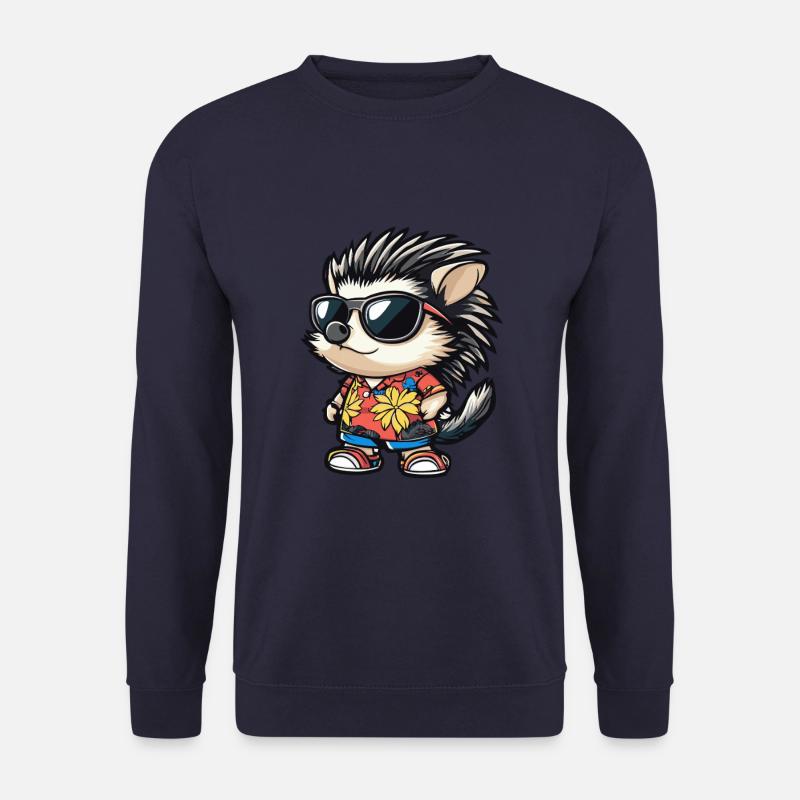 Hedgehog Comic Funny Summer - Unisex Sweatshirt - navy