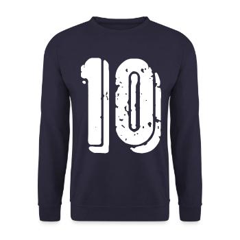 Maillot à 10 chiffres - Sweat-shirt Unisexe - marine - Devant - Alina (178cm) & Michal (187cm)