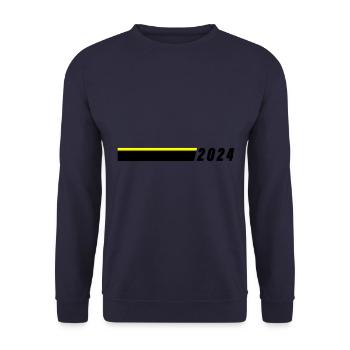 2024 year - Unisex Sweatshirt - navy - Front - Alina (178cm) & Michal (187cm)